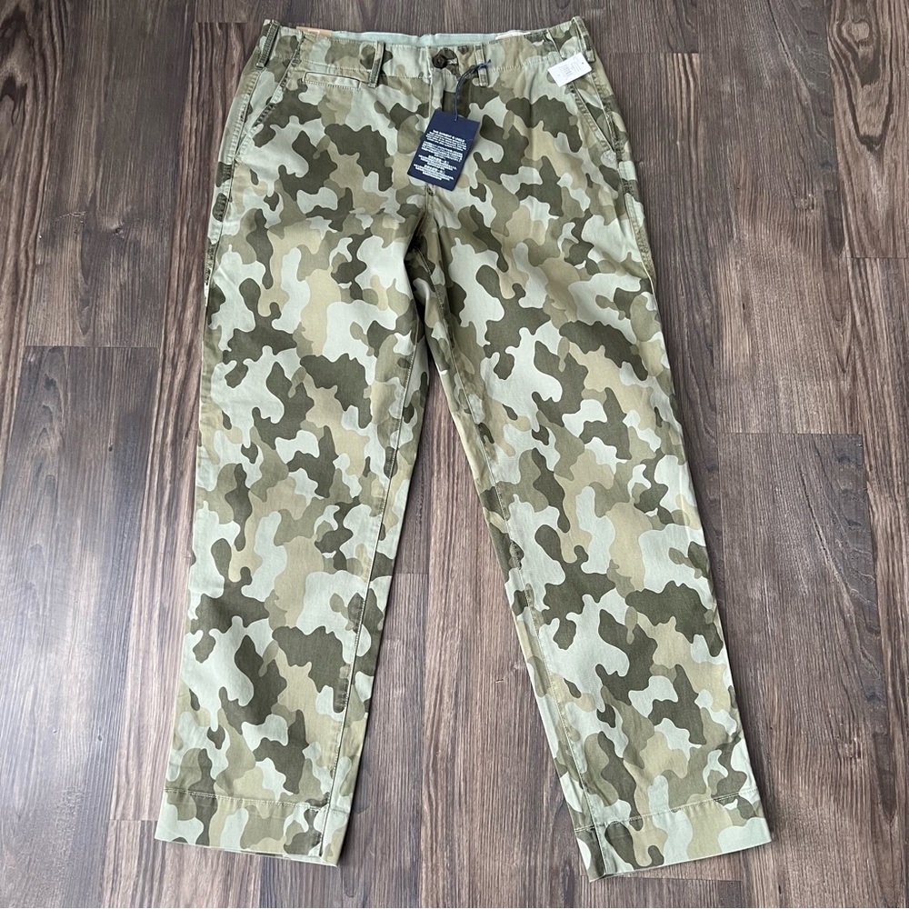 GAP NEW Straight Khaki High Rise Camouflage Pants